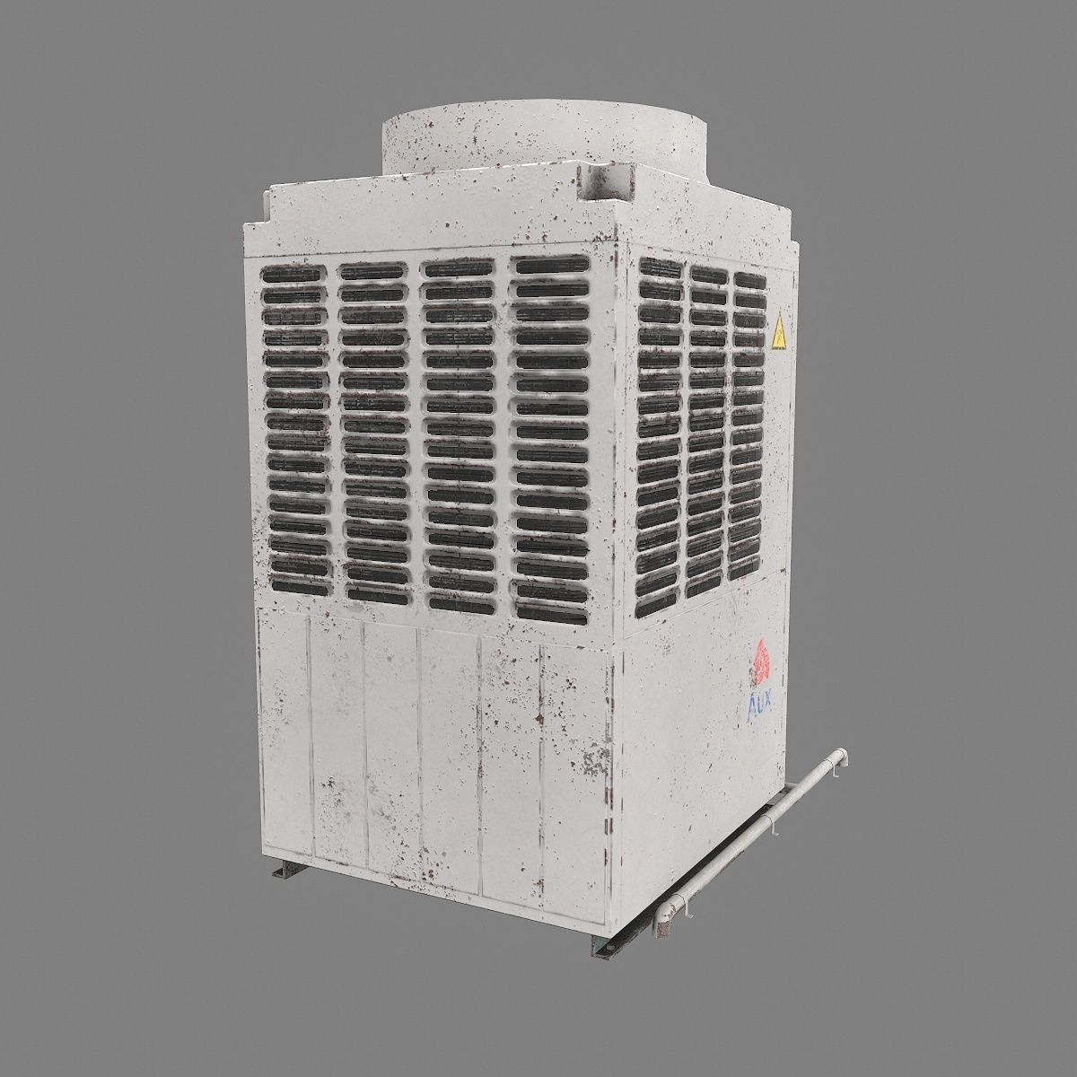 Industrial air conditioning Low-poly 3D model_2