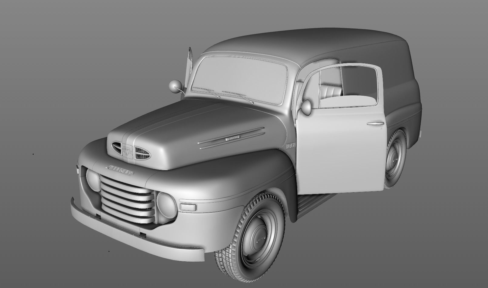 M47 SERIES PANEL VAN 1949 3D model_10