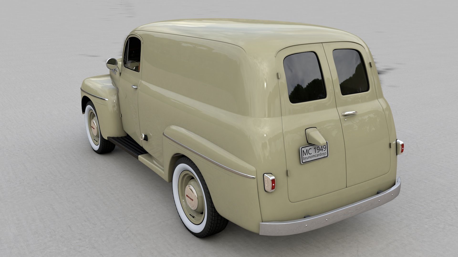 M47 SERIES PANEL VAN 1949 3D model_6