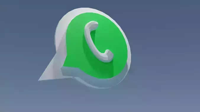 A WhatsApp Logo 360 Free 3D print model