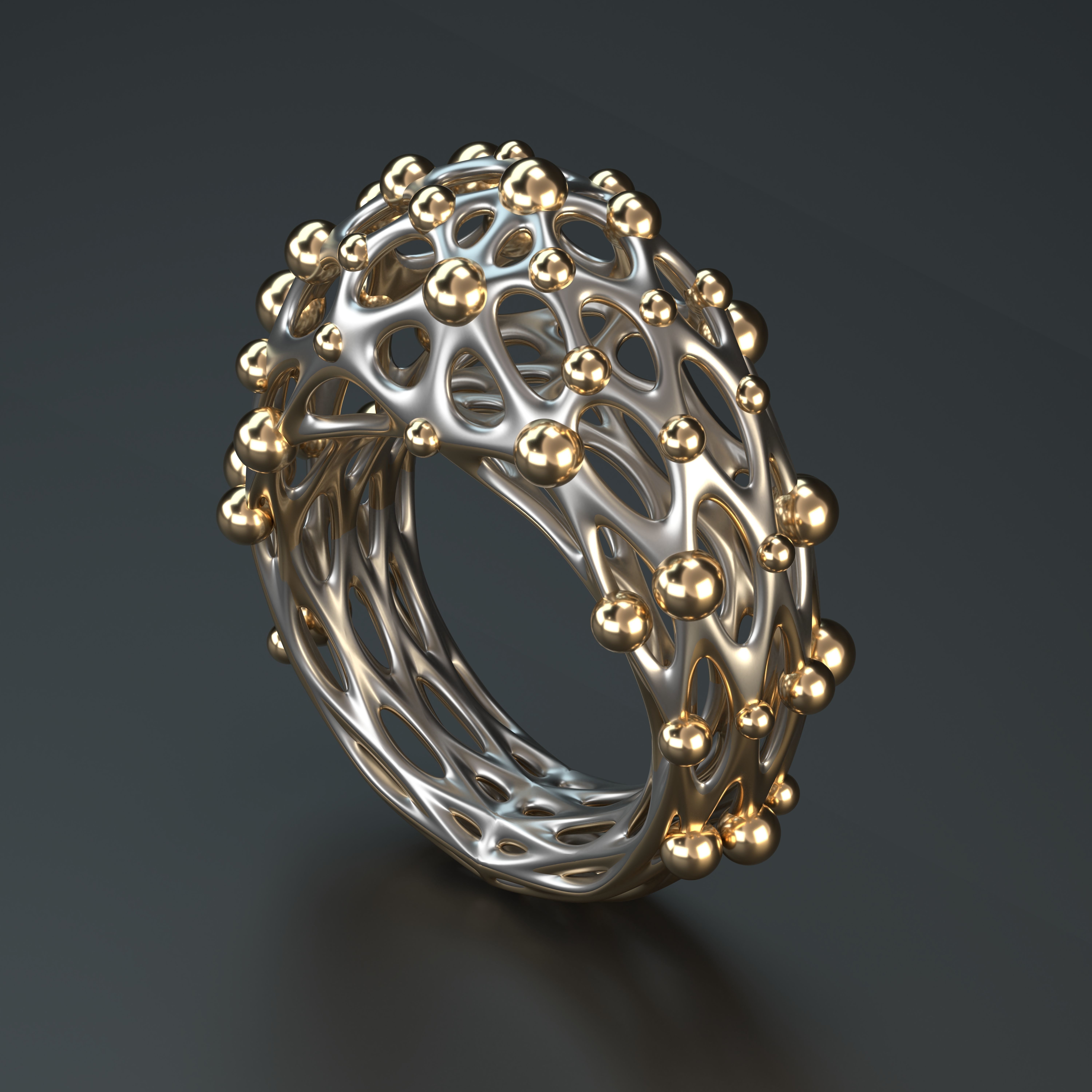 Ring with bubbles 3D print model_5