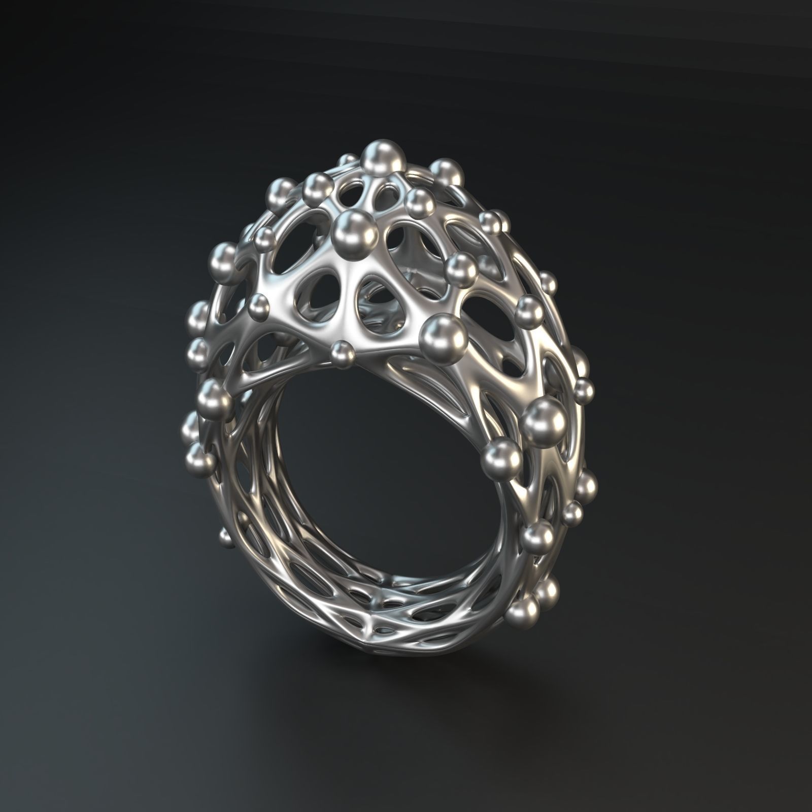 Ring with bubbles 3D print model_4