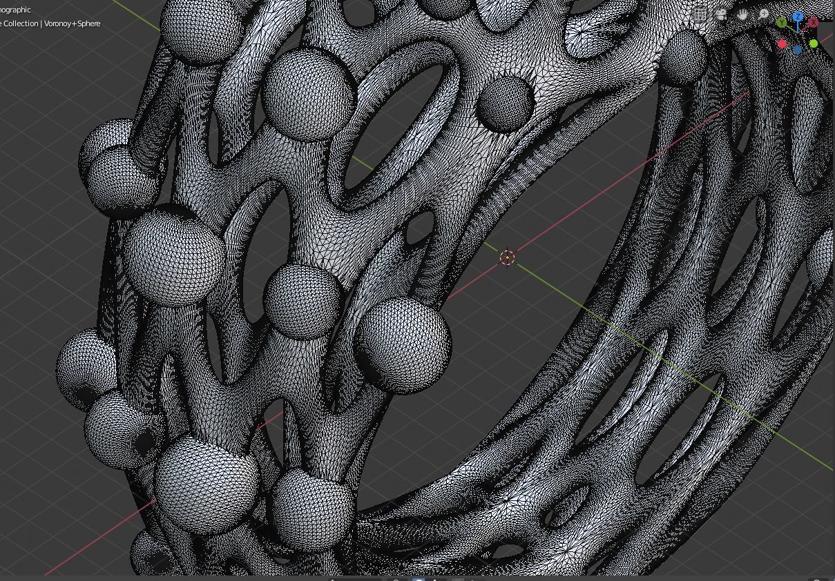 Ring with bubbles 3D print model_3