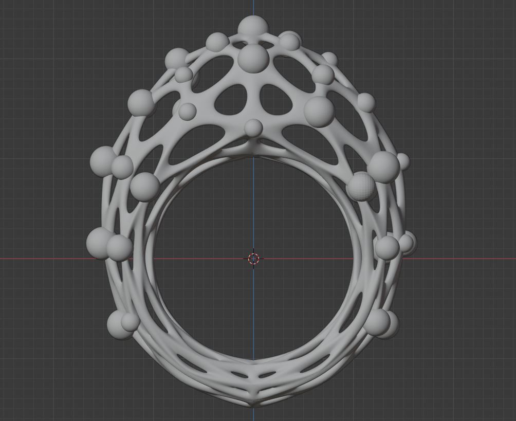 Ring with bubbles 3D print model_1