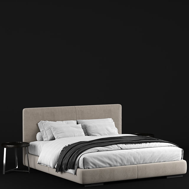 Flexform Magnum bed 3D model_3