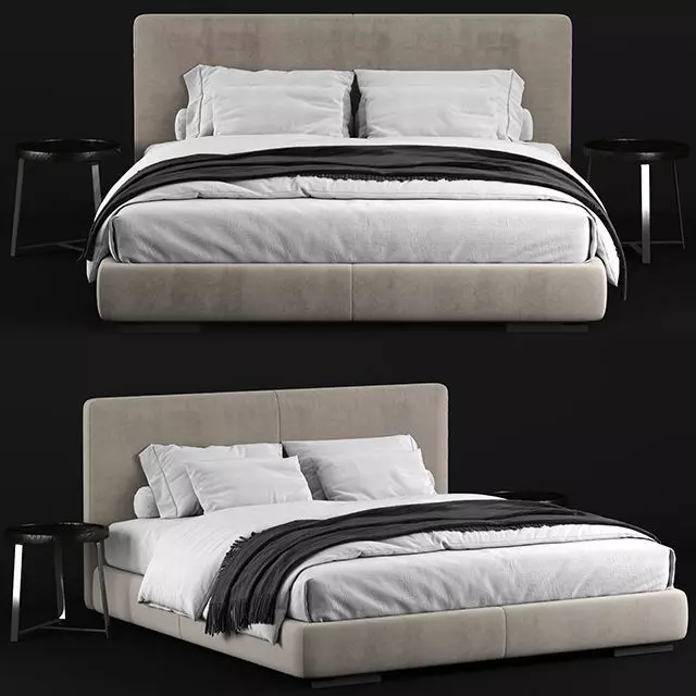 Flexform Magnum bed 3D model_0