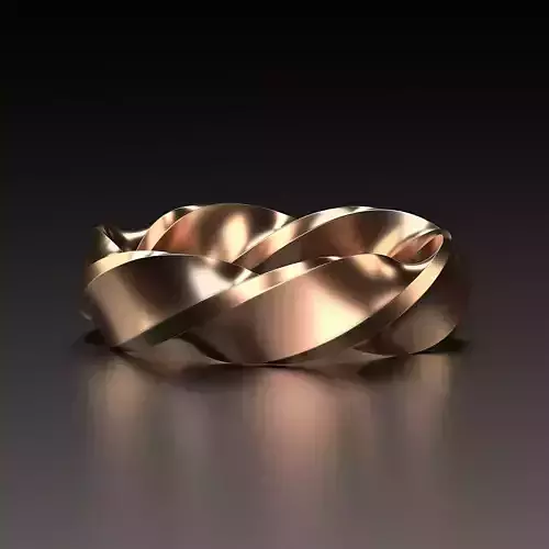 wedding twisted ring 3D print model