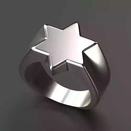 Star ring printable model 3D print model