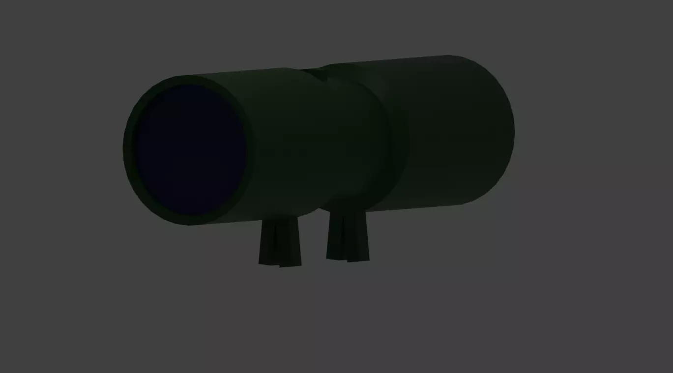 Low quality sniper scope Free low-poly 3D model