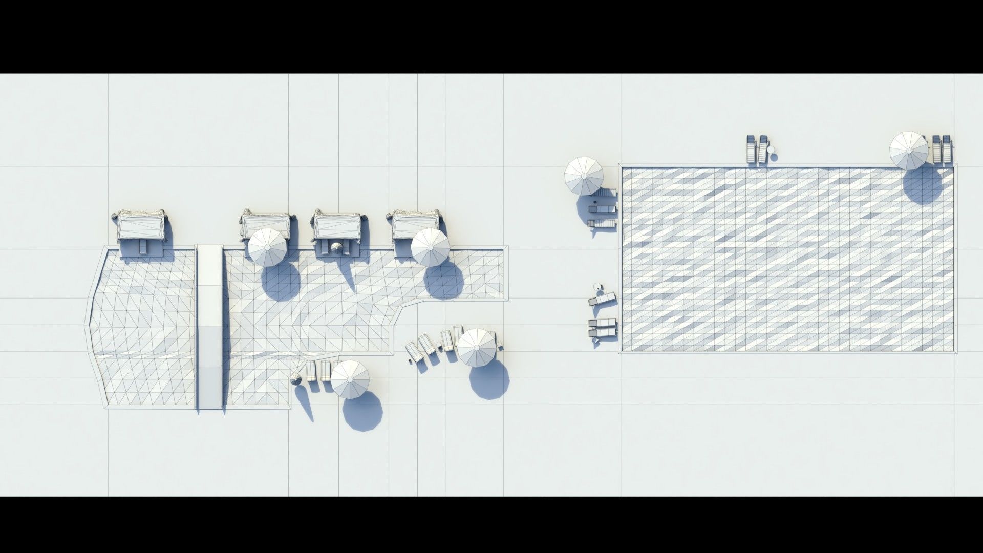 Low Poly Swimming Pools Low-poly 3D model_11