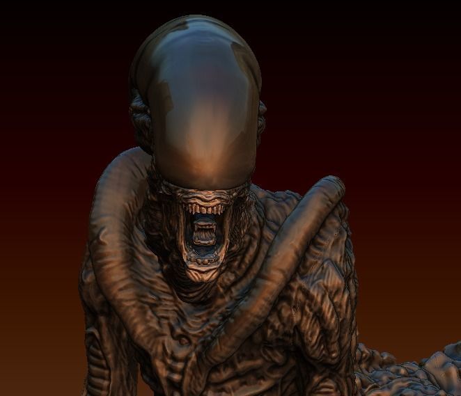 Alien 3 Dog alien 3D model_10