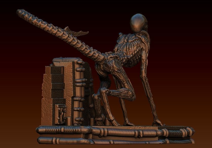 Alien 3 Dog alien 3D model_6