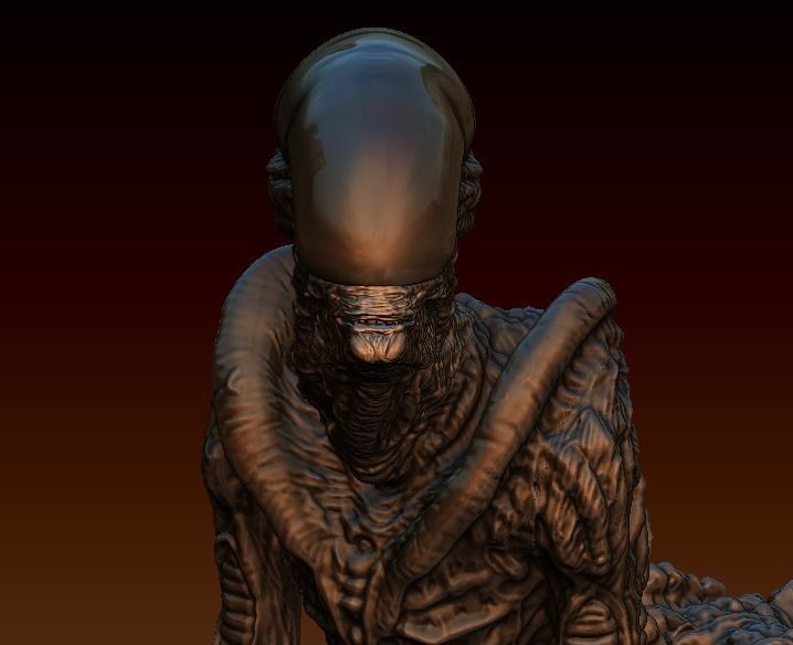 Alien 3 Dog alien 3D model_9