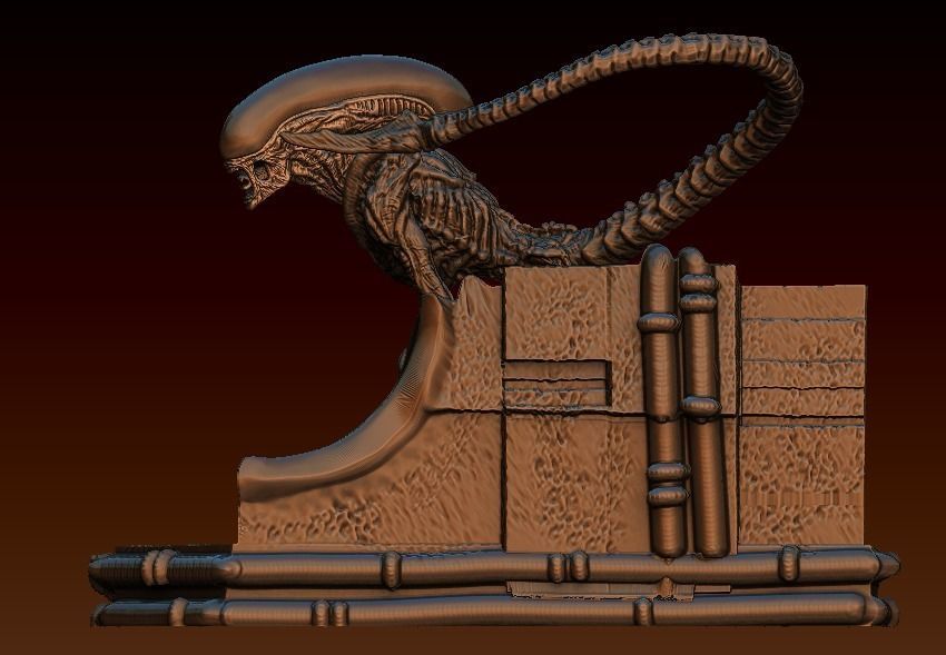 Alien 3 Dog alien 3D model_7