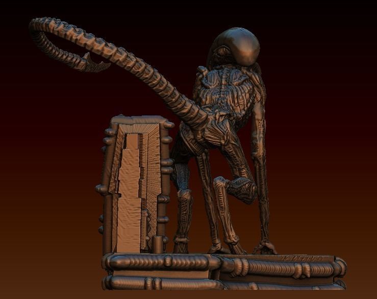 Alien 3 Dog alien 3D model_5