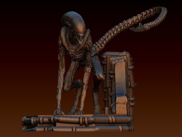 Alien 3 Dog alien 3D model_3
