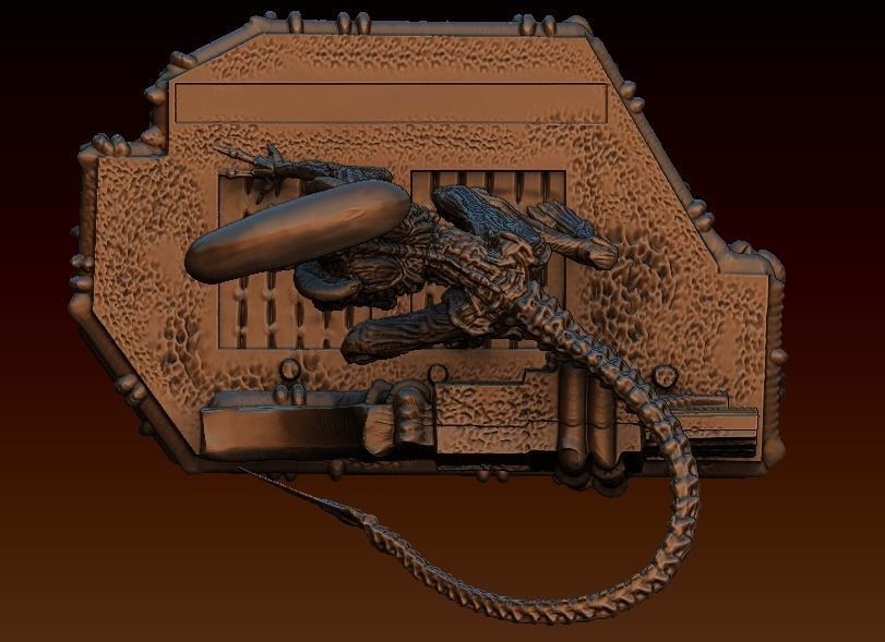 Alien 3 Dog alien 3D model_8