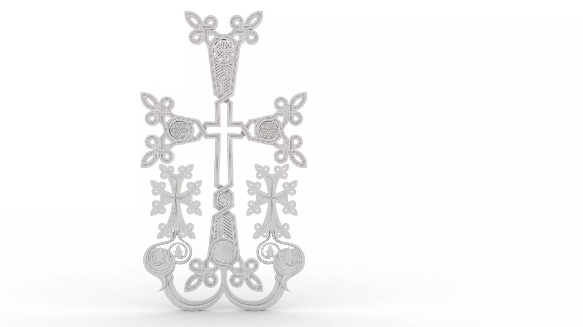 Armenian infinity cross 3D print model_0