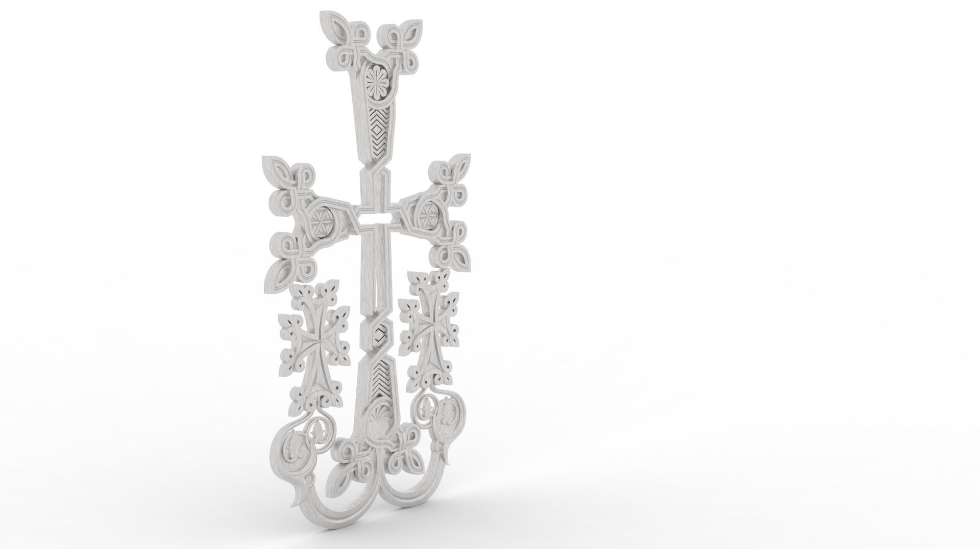 Armenian infinity cross 3D print model_1