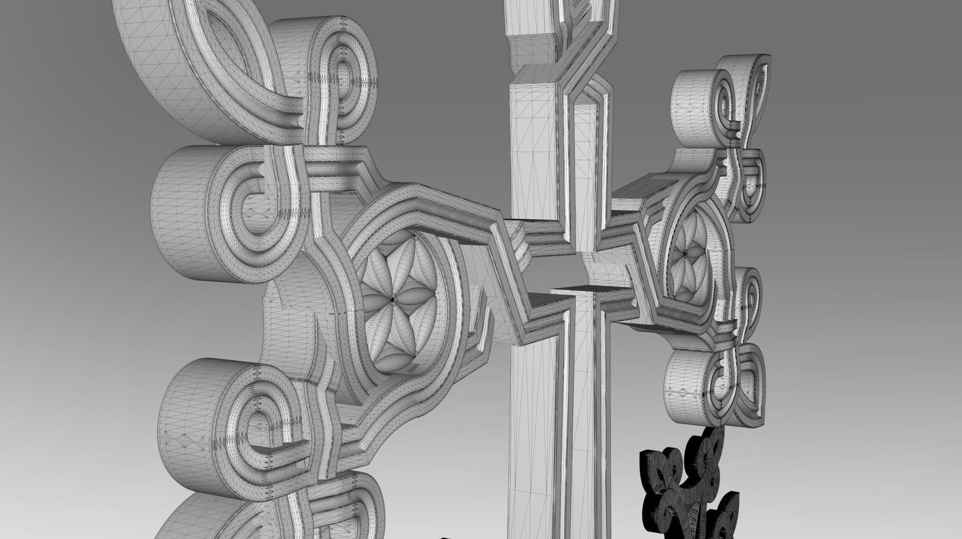 Armenian infinity cross 3D print model_5