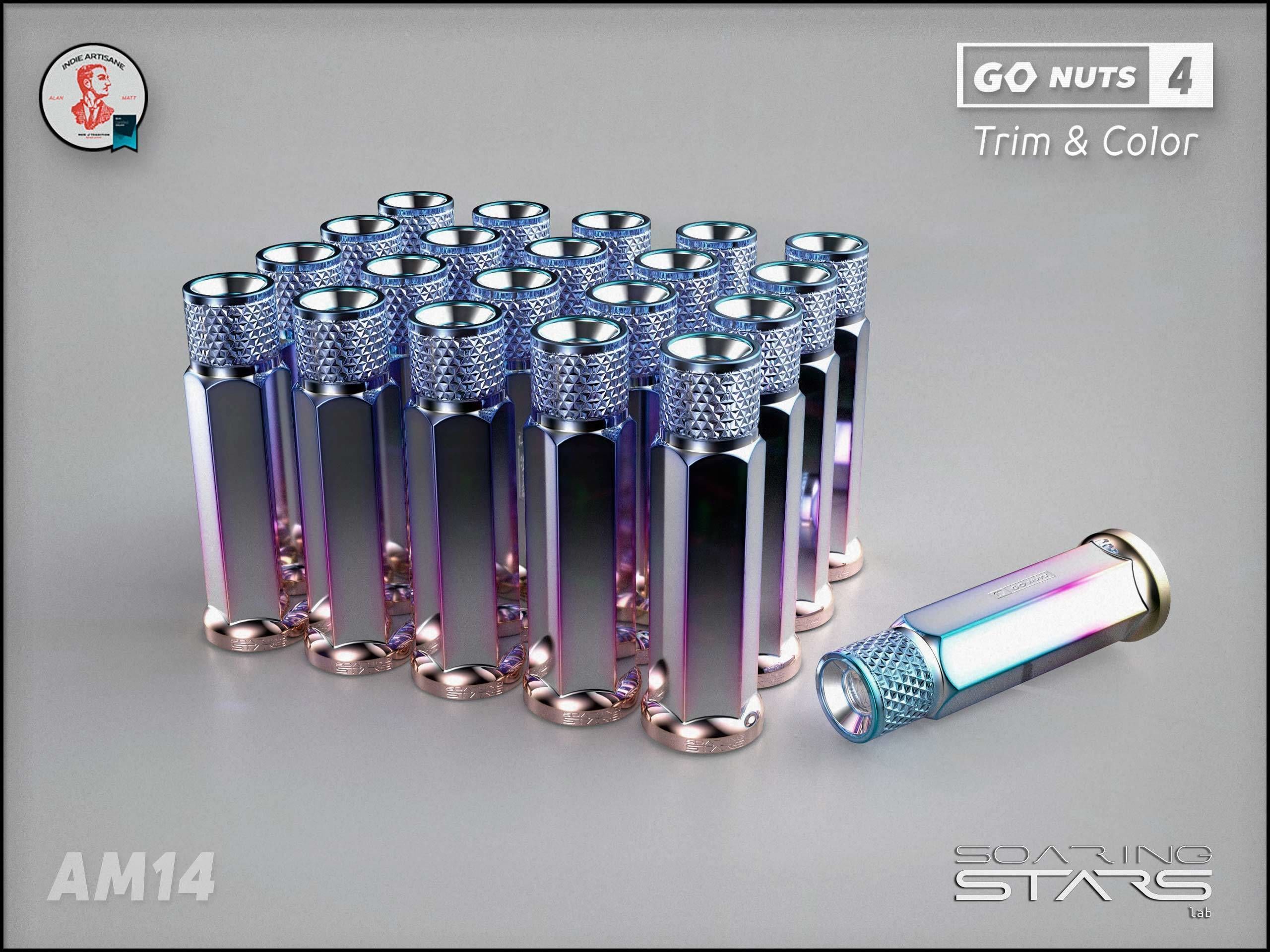 GoNuts 4 Aftermarket Trim and Color Lug Nut Customization Low-poly 3D model_36