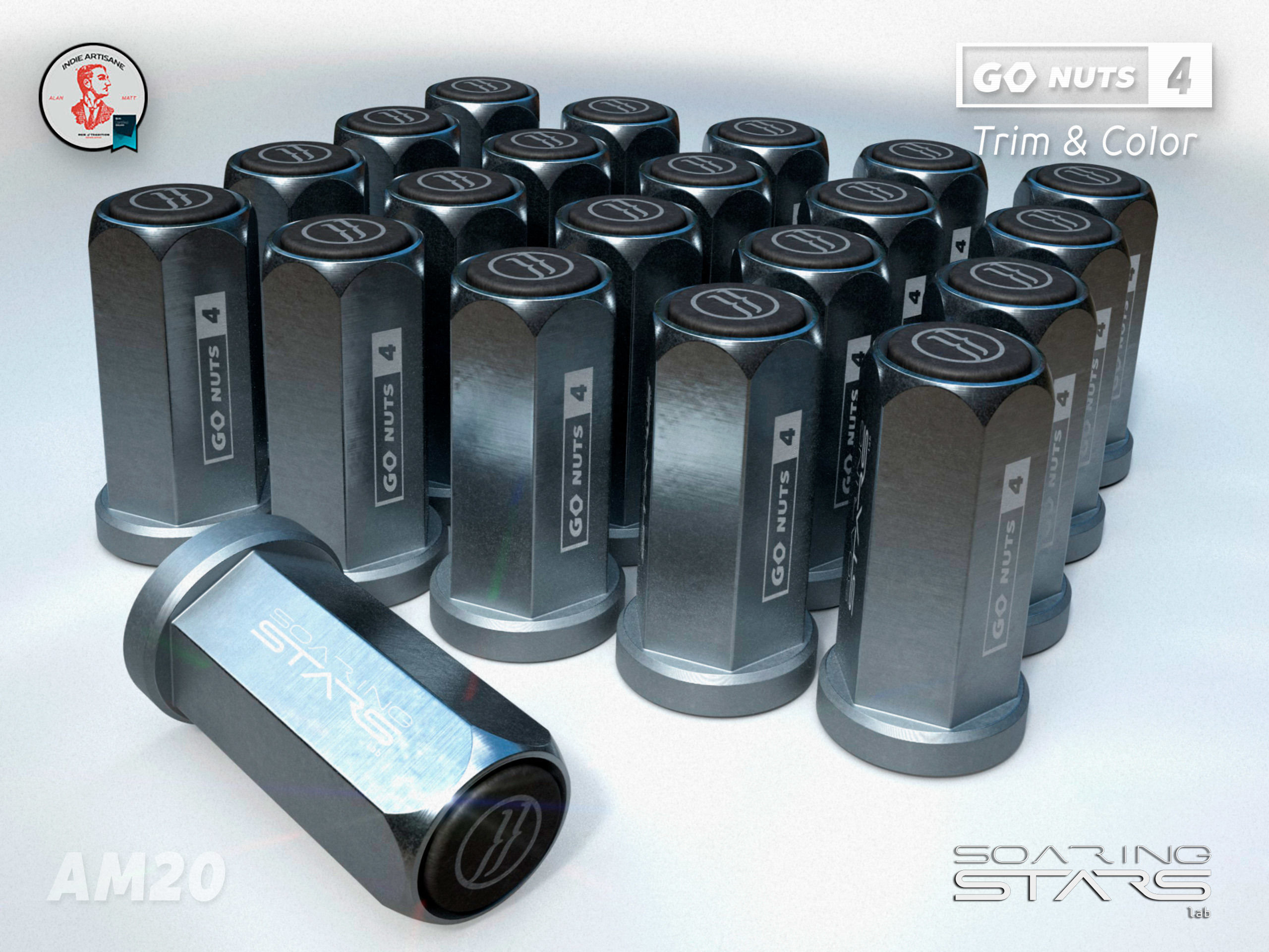 GoNuts 4 Aftermarket Trim and Color Lug Nut Customization Low-poly 3D model_42
