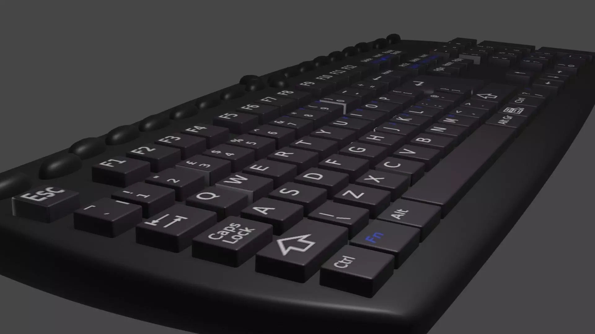 Teclado keyboard 3D model_0