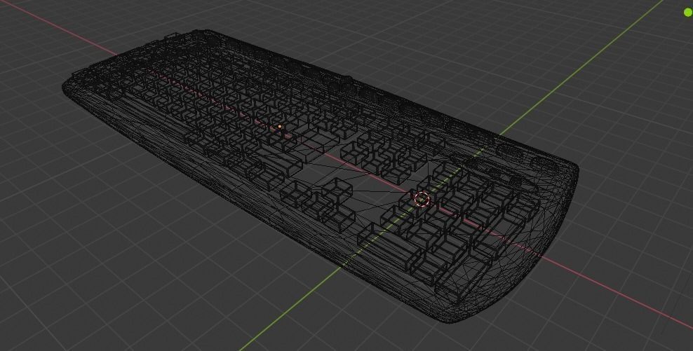 Teclado keyboard 3D model_2