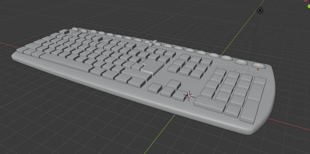 Teclado keyboard 3D model_1
