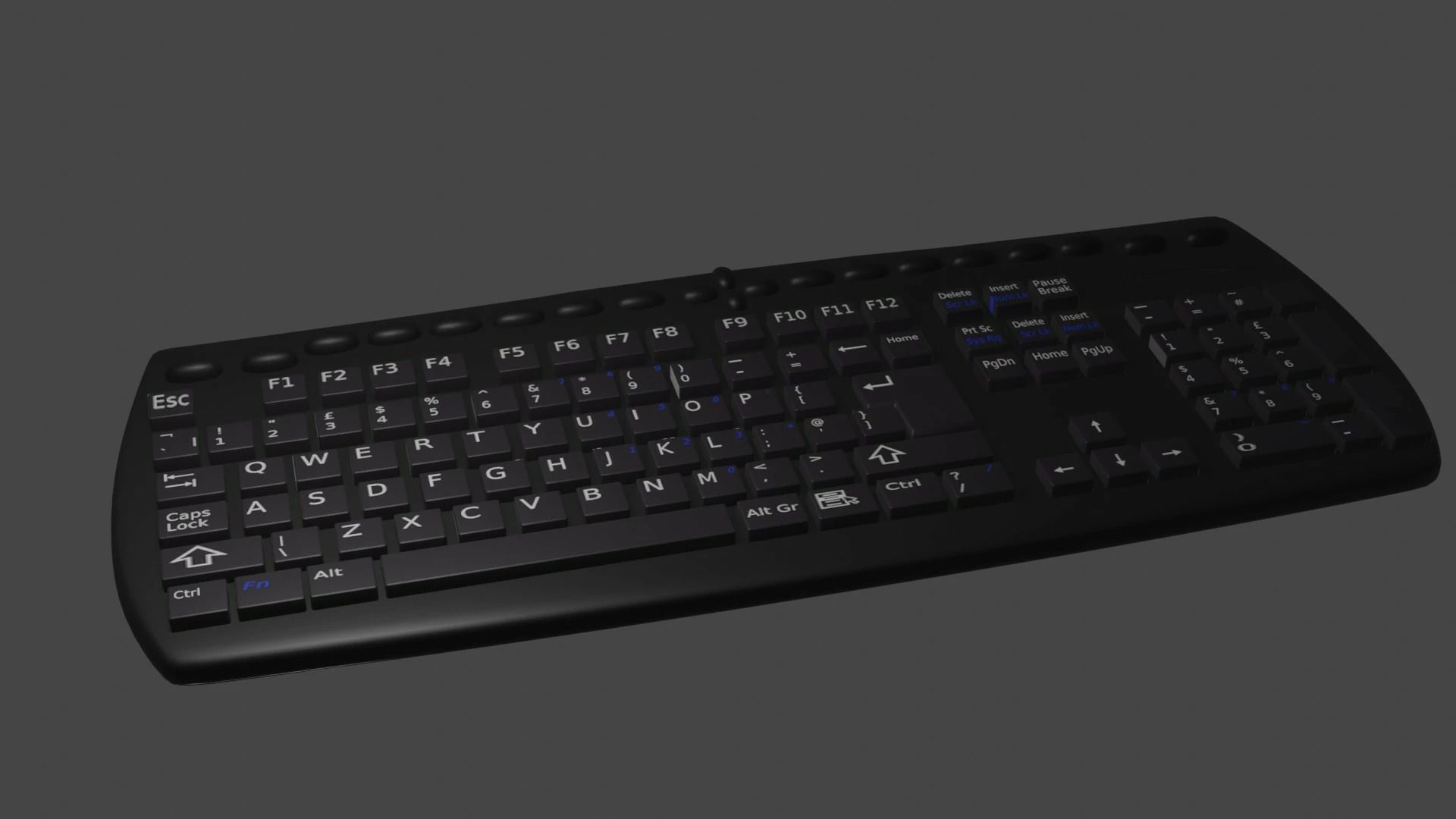 Teclado keyboard 3D model_5