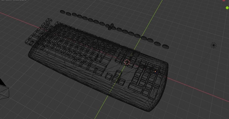 Teclado keyboard 3D model_3