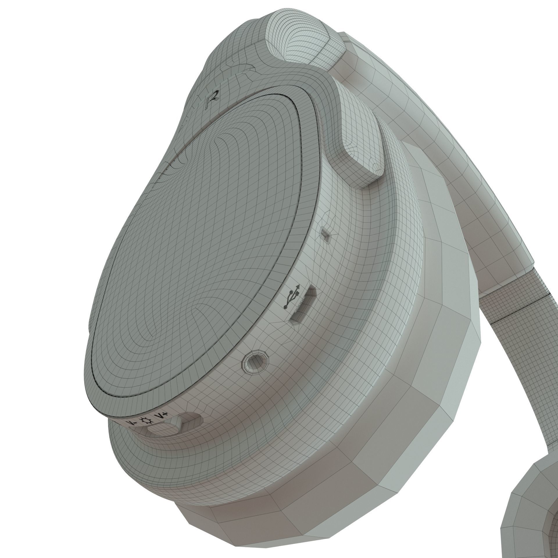Headphones Wireless INDA DA998 Low-poly 3D model_9