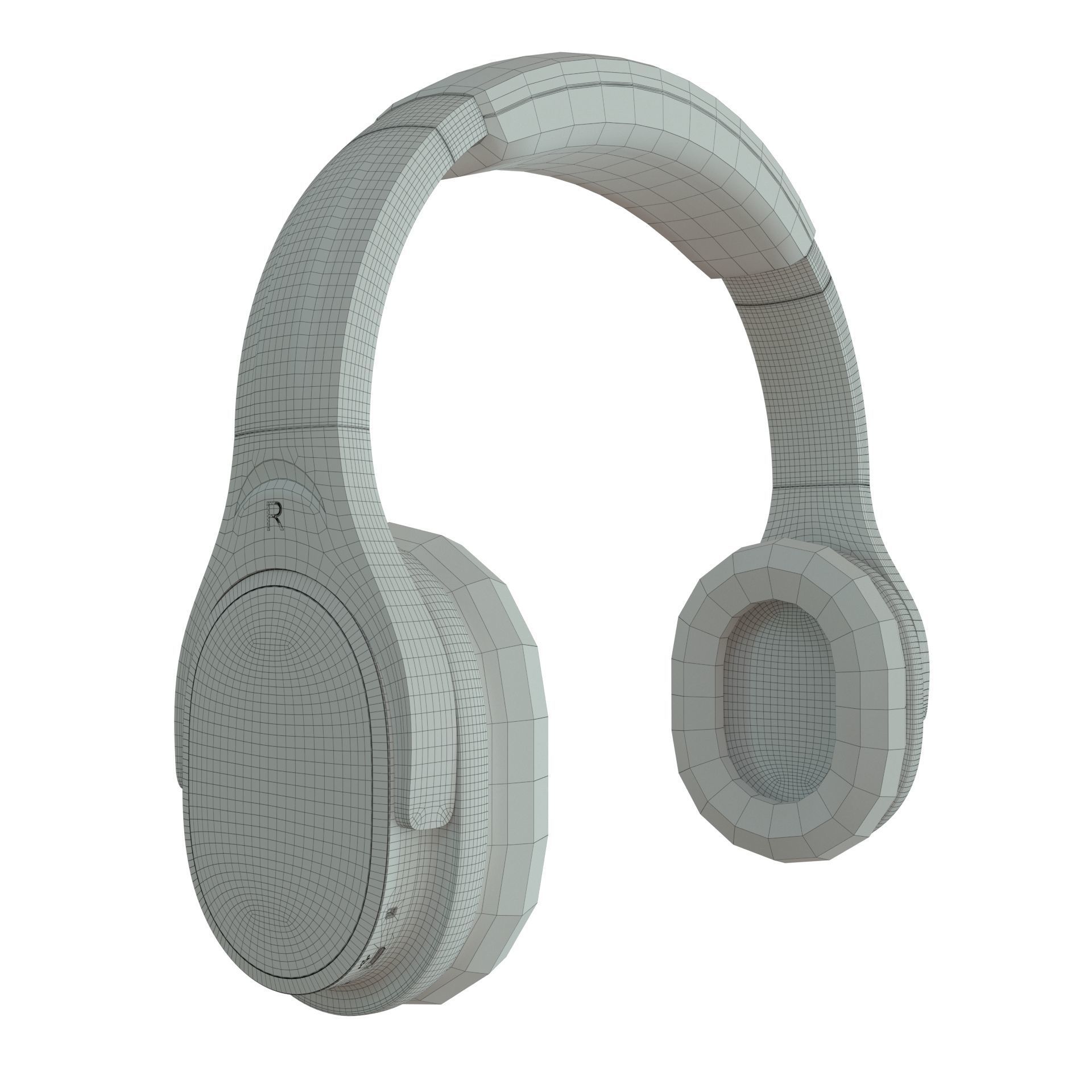 Headphones Wireless INDA DA998 Low-poly 3D model_1