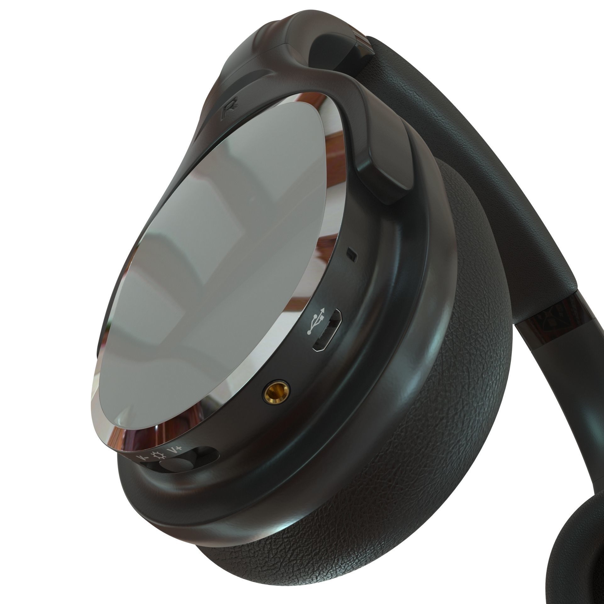 Headphones Wireless INDA DA998 Low-poly 3D model_8
