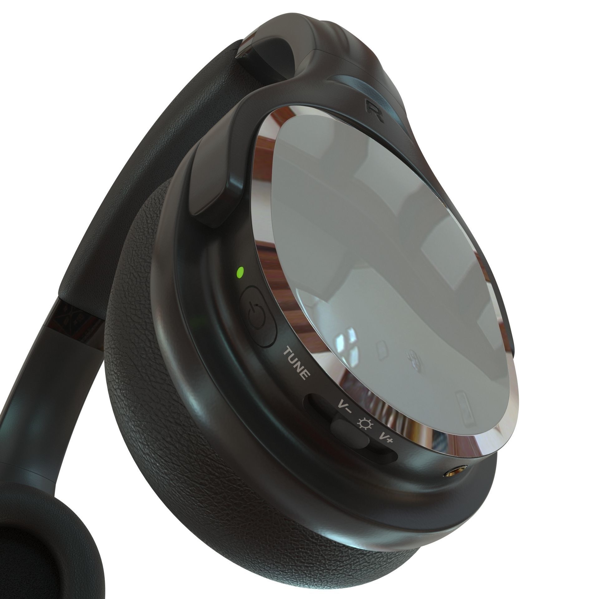Headphones Wireless INDA DA998 Low-poly 3D model_6