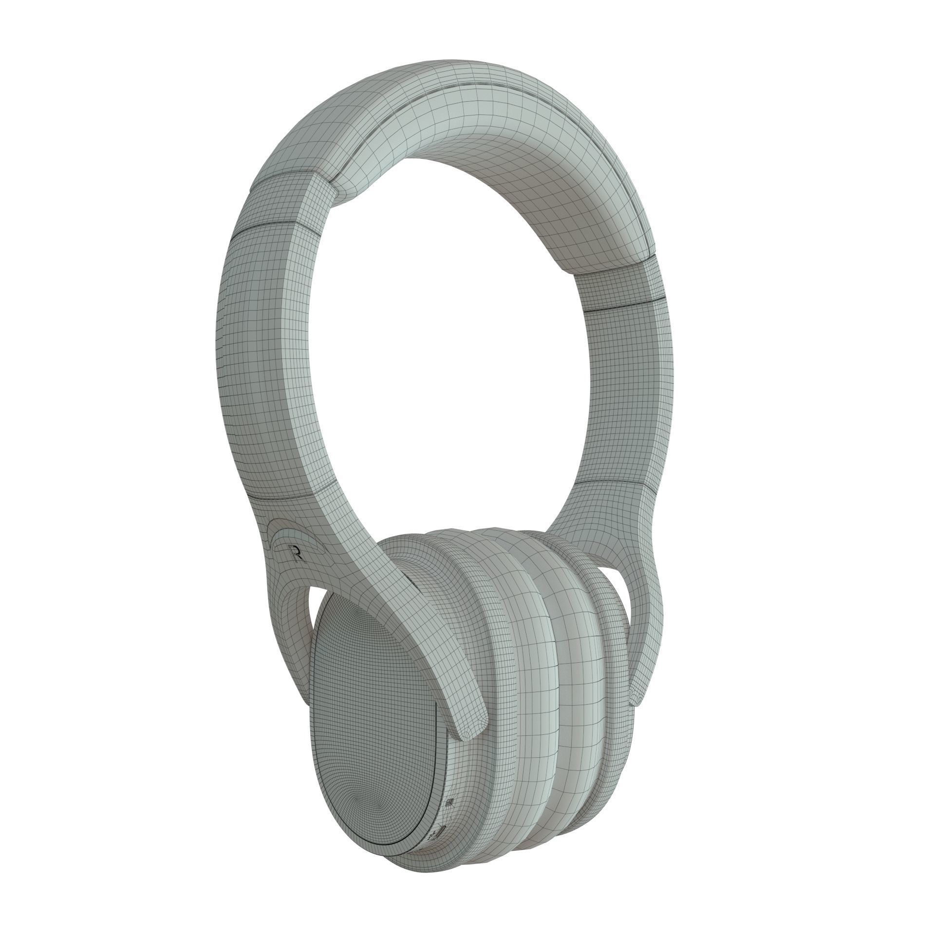 Headphones Wireless INDA DA998 Low-poly 3D model_3