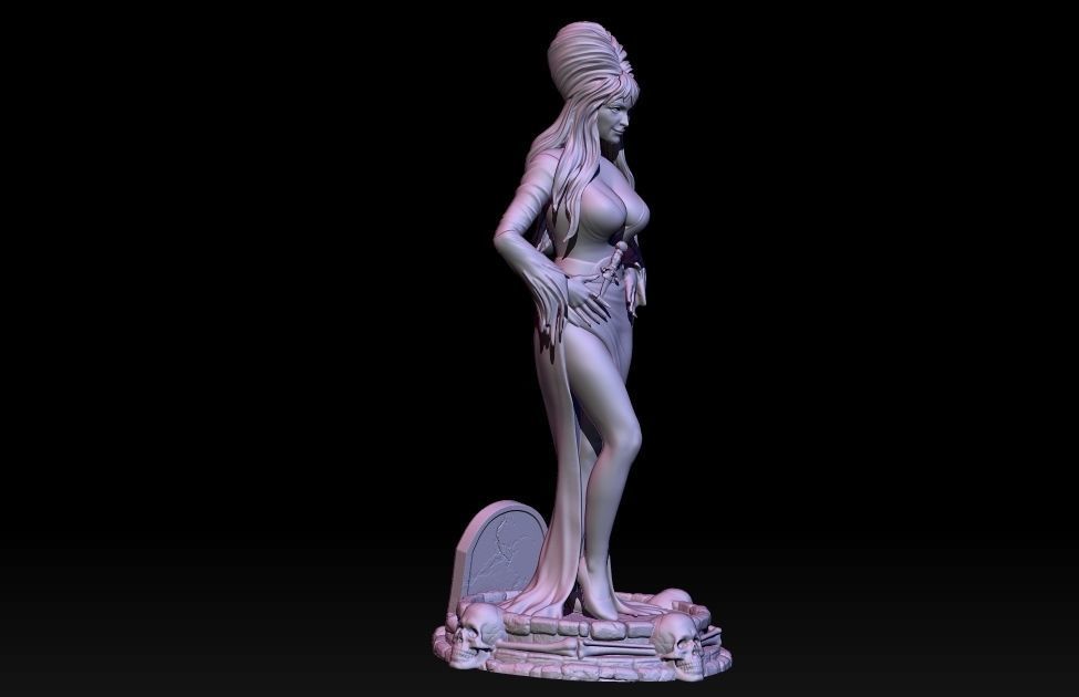 Elvira Mistress of darkness 3D print model_2