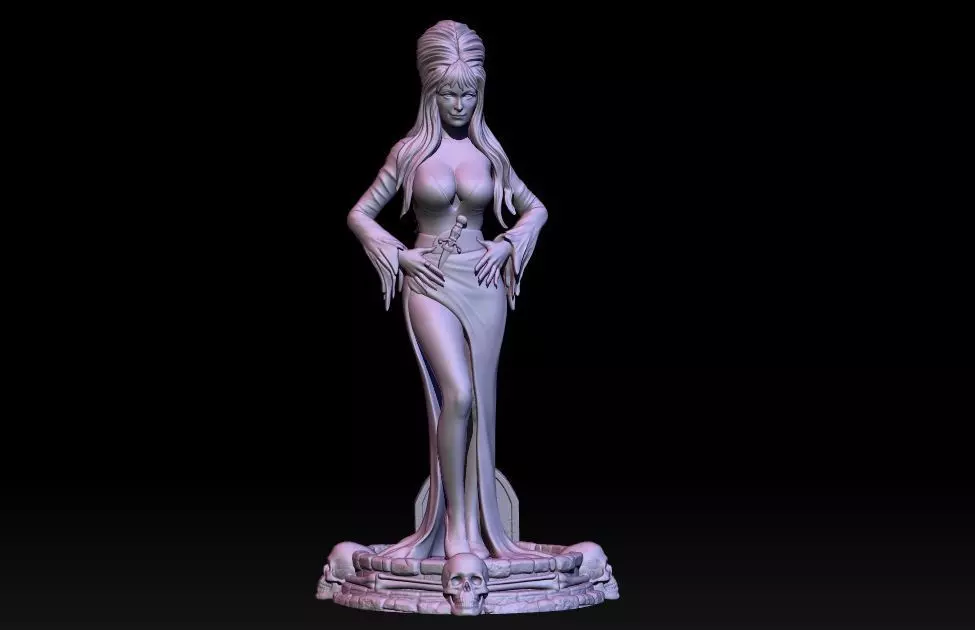 Elvira Mistress of darkness 3D print model_0