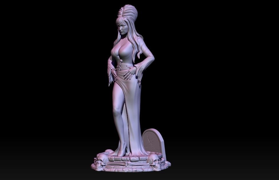 Elvira Mistress of darkness 3D print model_1
