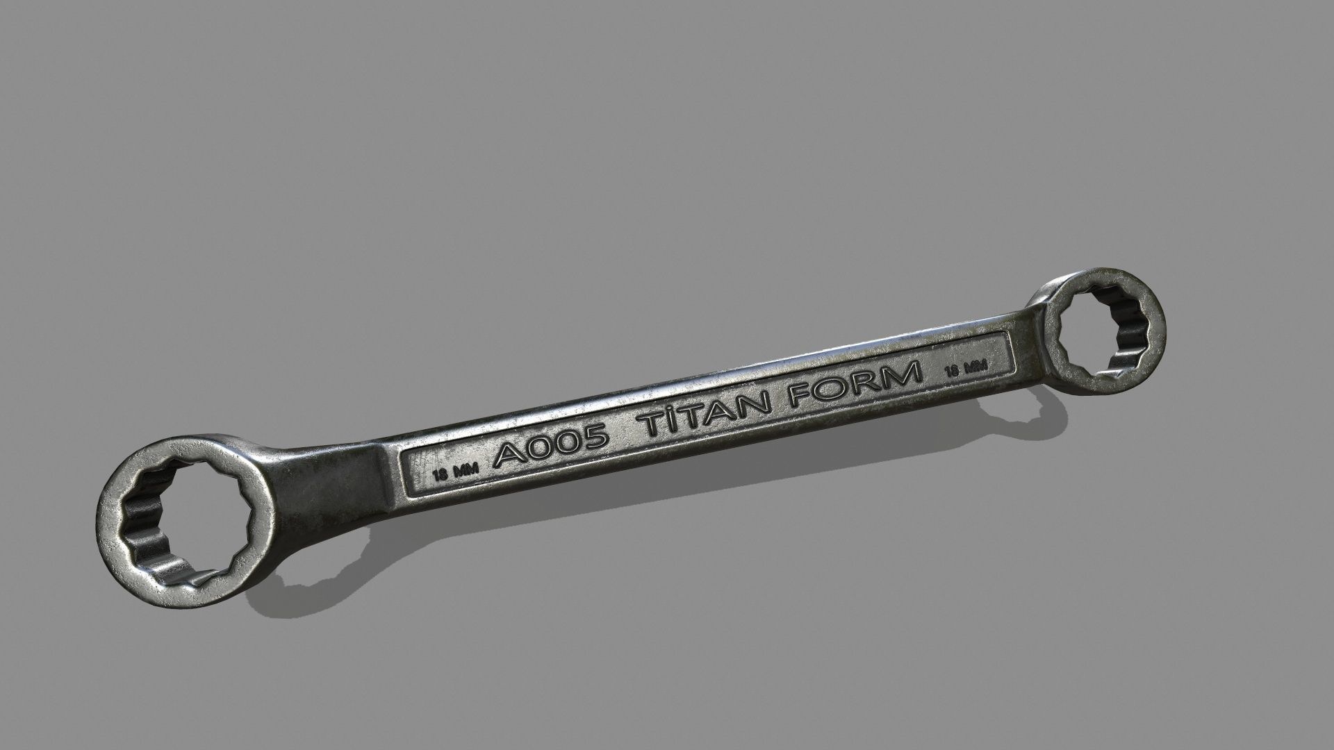 wrench Low-poly 3D model_6