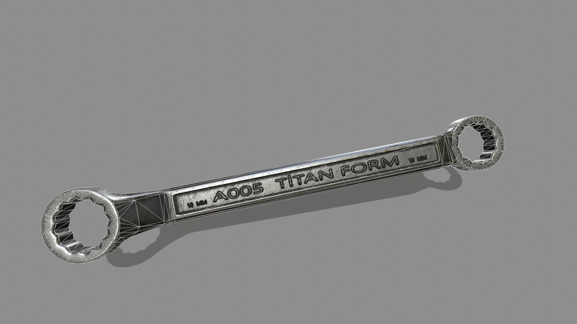 wrench Low-poly 3D model_7