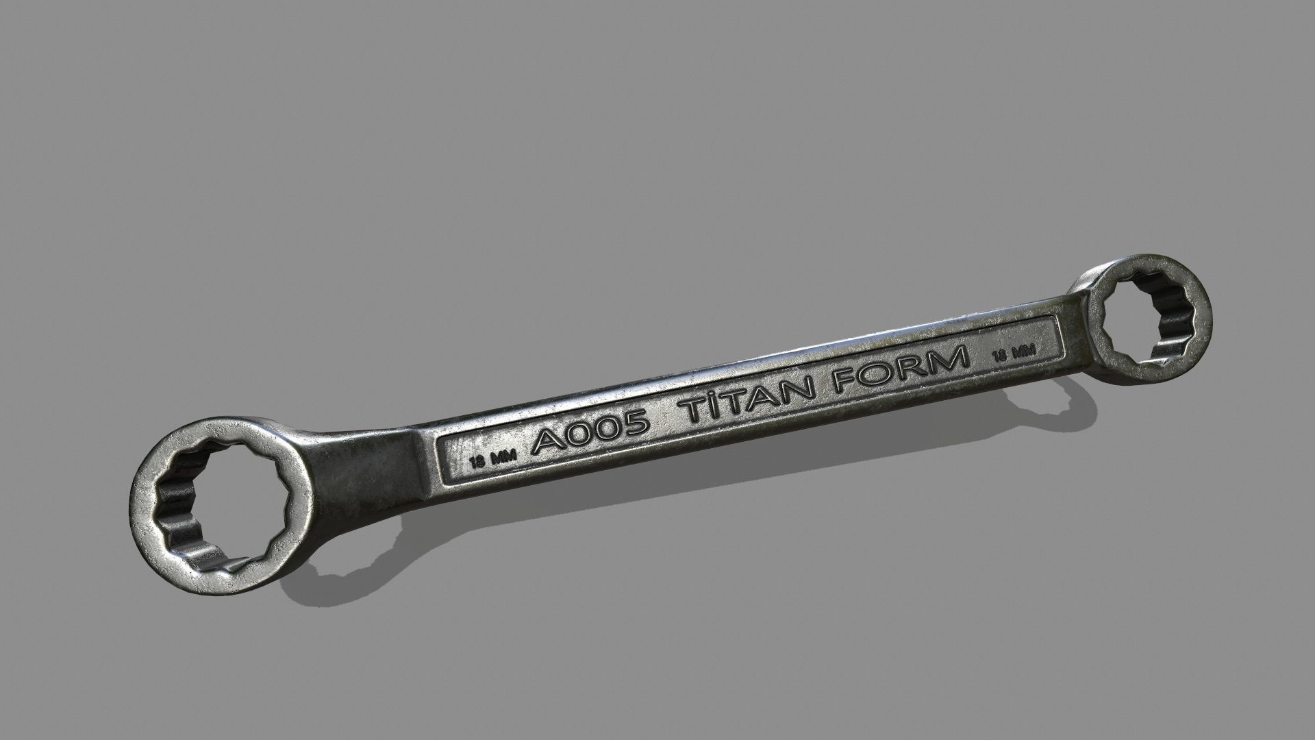 wrench Low-poly 3D model_2