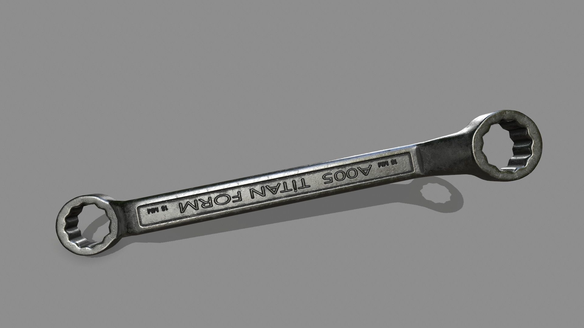 wrench Low-poly 3D model_4