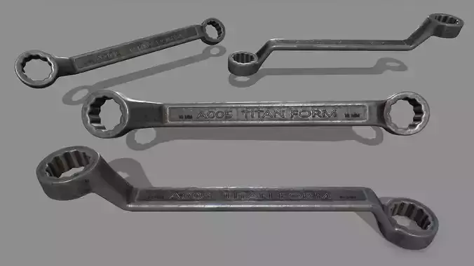 wrench Low-poly 3D model