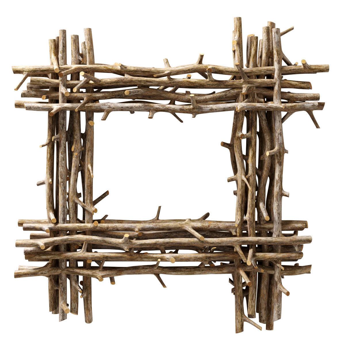 Branch thick decor fundament n2  3D model_1