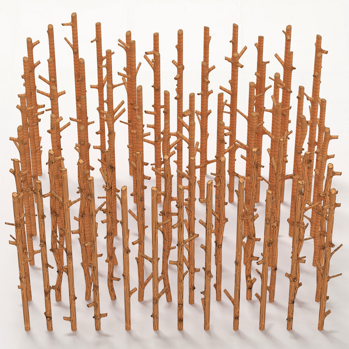 Branch thick decor fundament n2  3D model_10