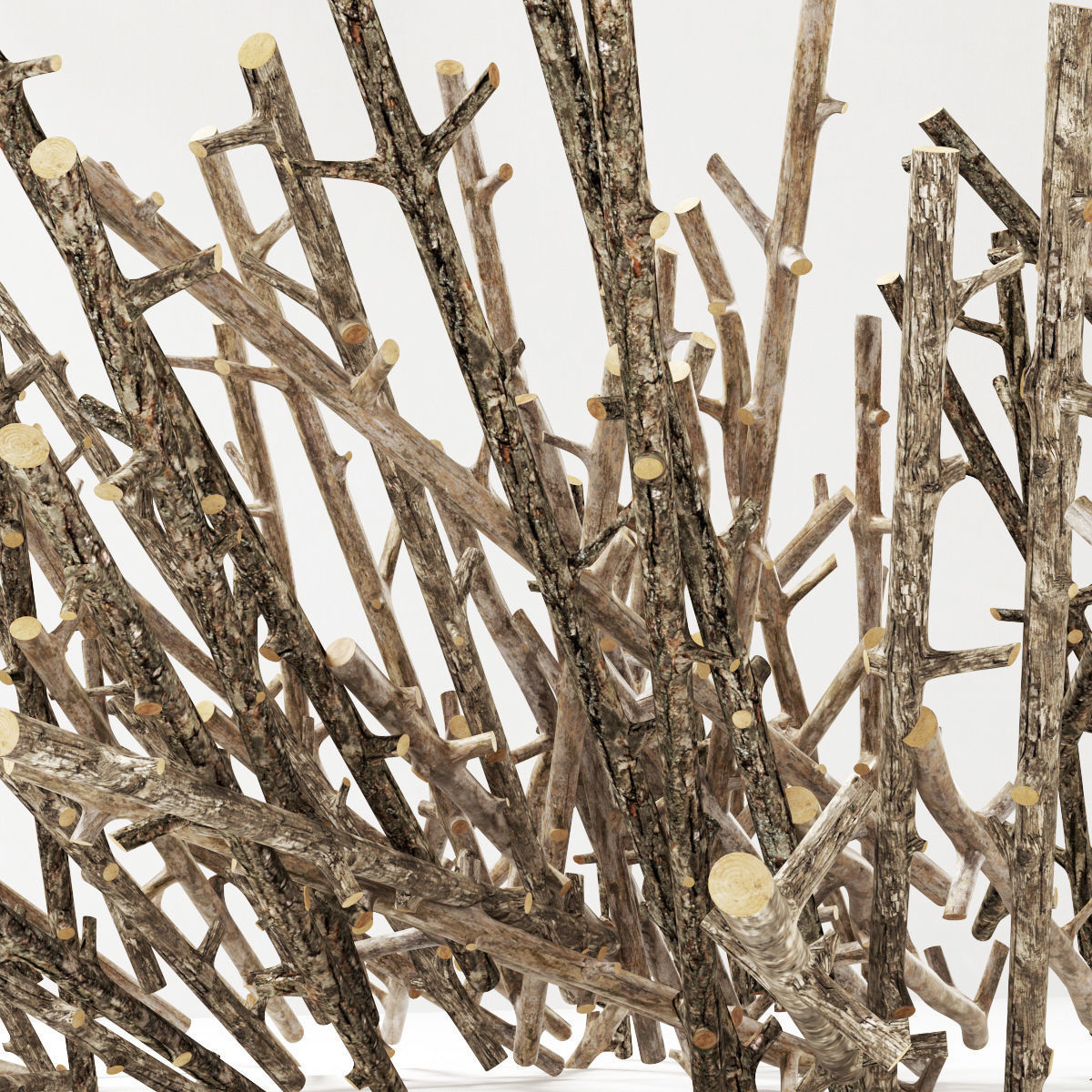 Branch thick decor fundament n2  3D model_8