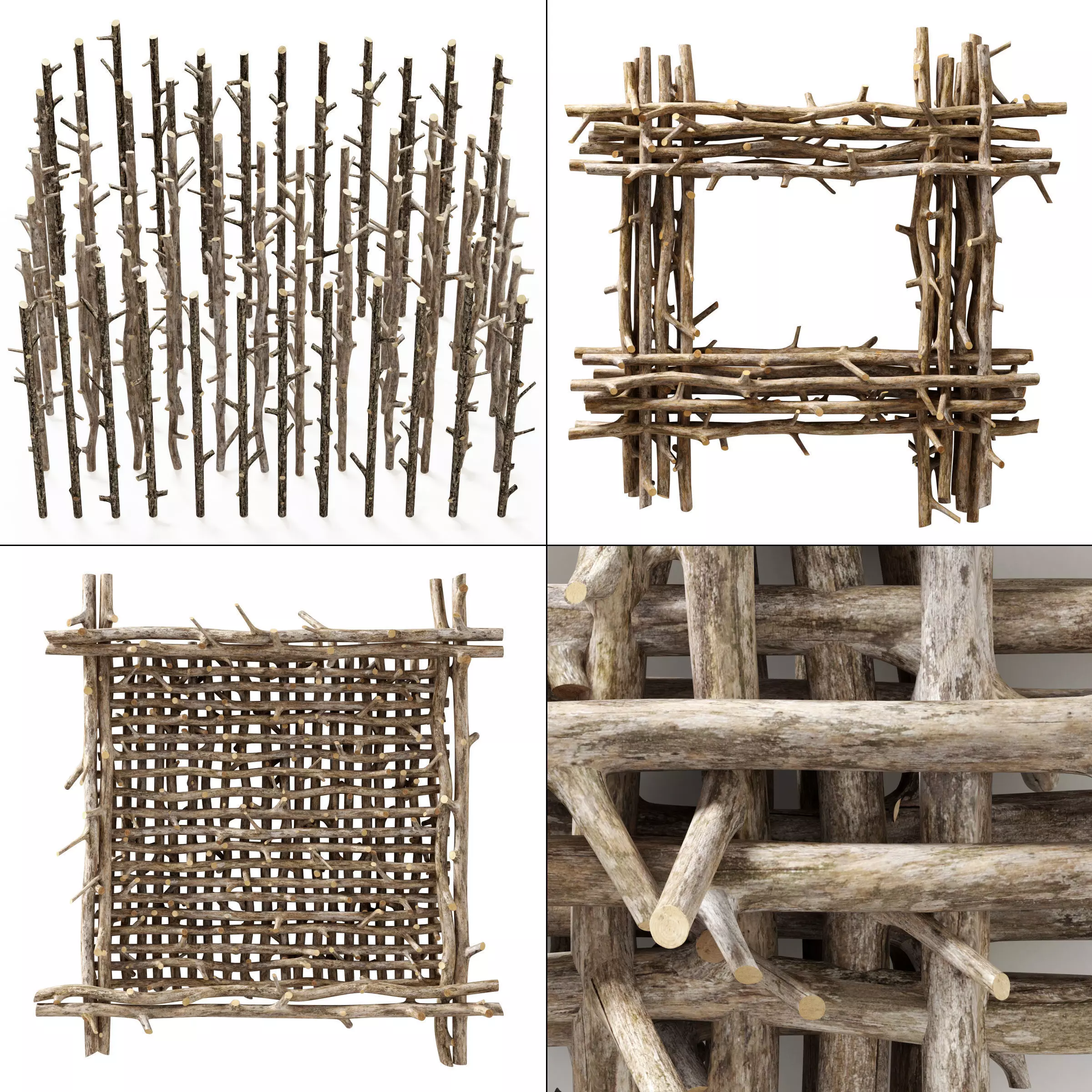 Branch thick decor fundament n2  3D model_0