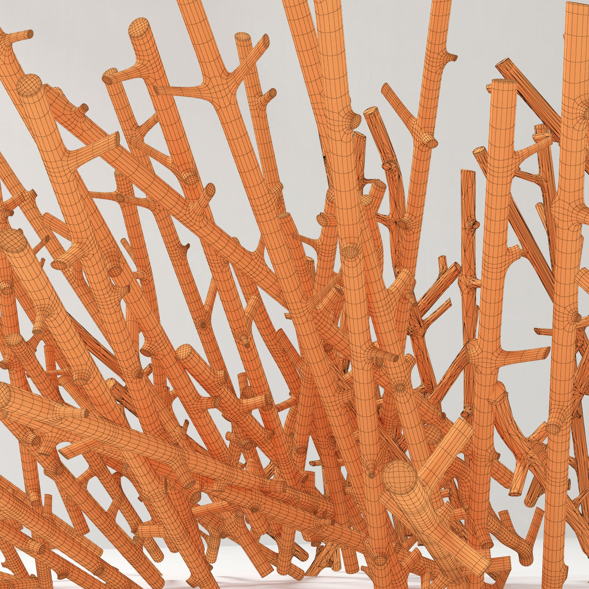 Branch thick decor fundament n2  3D model_17