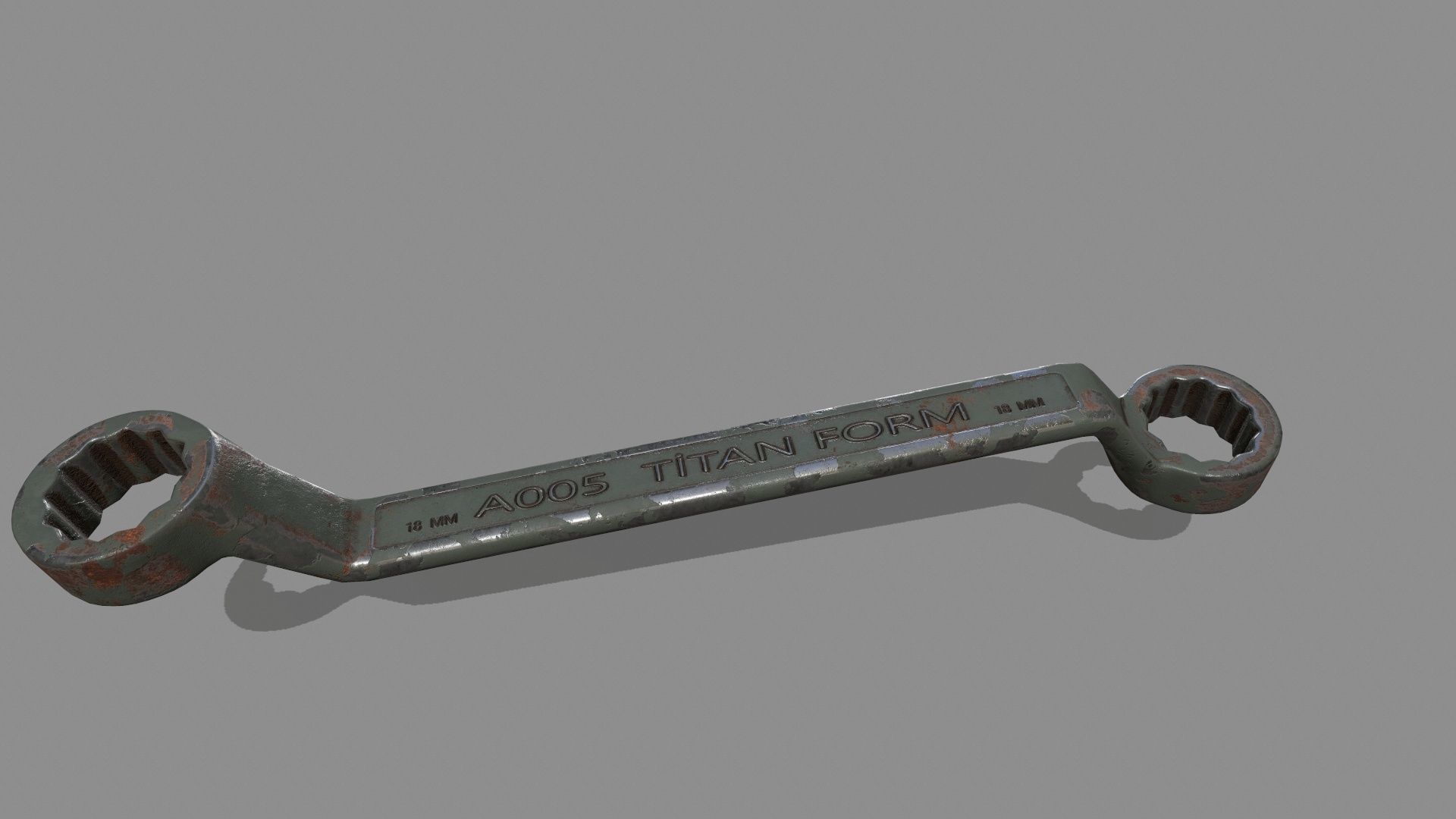 wrench Low-poly 3D model_7